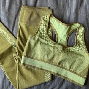 Fabletics matching legging and sports bra set